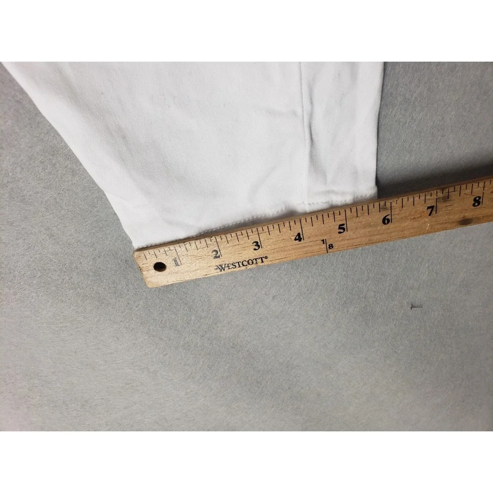 GUESS Women Jeans 29 White Cotton‎ Mid Rise Straight Skinny Fit Denim Trousers